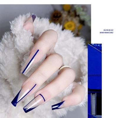 China Hot Recommendation Whitening Elegant Blue 15ml Matte Nail Polish Glue Nail Art Paint Uv Nail Art Beauty VANDONNIE Klein Combination Gel for sale