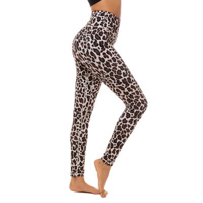 China Custom 2020 OEM Fashion Breathable Sublimation Gym Workout Sport Leopard Print Tights Women Gaiters Fitness Yoga Pants for sale