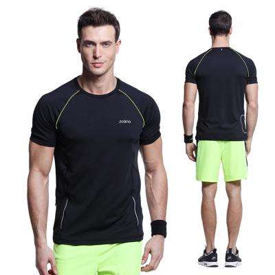 China Custom High Quality QUICK DRY Shirt Men's Short Sleeve Print Workout Shirt Gym Wear Fitness T-shirt Men for sale