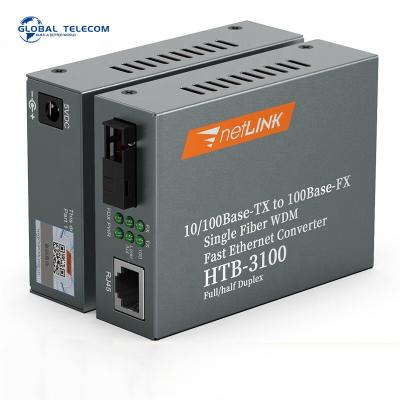 China FTTH Netlink System Ethernet Fiber Optic Media Converter 100 Base Converter 1000 Dual Fiber Optic Media for sale