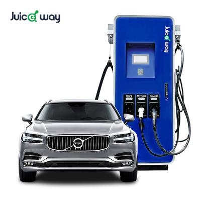 China Commercial Places 182kW Electric Car AC Charger CCS2 CHAdeMO CCS1 Level 3 Triple-Port AC DC EV Charging Stations OCCP 1.6/2.0 for sale