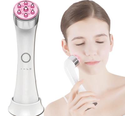 China Ion Photon Skin Care Ems Warm Ultrasonic Ion Face Massage Hot Facial Massager 4 colors led skin tightening 2022 face mas for sale