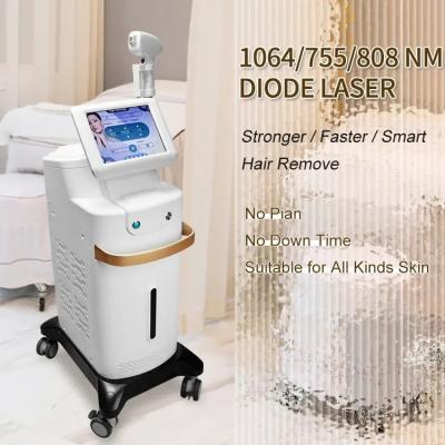 China Hair Removal Machine Permanent Hair Remover Diode Laser 755 808 1064 Nm Diode Laser Hair Remover for sale