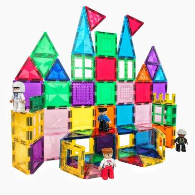 China Hot Sale 124pcs Plastic Magnetic Blocks Available Customization Educational Toys For Children for sale