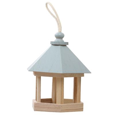 China Viable Outdoor Wooden Wild Wooden Bird Feeder Good Quality House Bird Feeder Solid Garden for sale