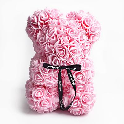 China PE Valentine's Day 25cm Pink Bear Gift Eternal Flower Teddy Bear for sale