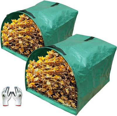 China Large Yard 2-Pack Durable Garden Dustpan Dustpan Bag for Gathering Reusable Leaf Leaf Heavy Duty Gardening Bags for sale