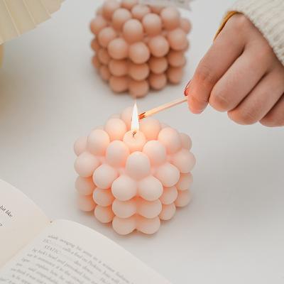 China Customized Scented Candle Cute Aromatherapy Bubble Scented Robik's Cube Small Cube Soy Wax Scented Relaxing Home Candles Gift Decor for sale