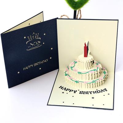 China Wholesale Custom Printing Happy Birthday Europe 3D Low Volume Greeting Cards Pop Up Christmas Happy New Year Gift Card for sale