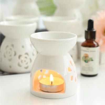 China Home Decor Tealight Candle Holder Essential Oil Incense Aroma Furnace Aroma Furnace Ceramic Wax Melt Burner Candles for sale