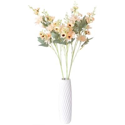 China Wholesale Nordic High Quality PVC Dahlia Style Artificial Flower Home Wedding Guide Layout Decoration Artificial Flower Factory for sale