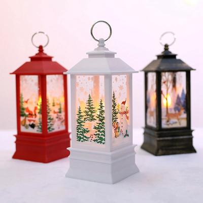 China High Quality Light Plastic Musical Christmas Lantern Snow Globe Christmas Gifts Decoration with Glitters for sale