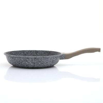 China Sustainable Granite Coating Aluminum Die Casting Frying Pan Fried Egg Pan With Induction Bottom for sale