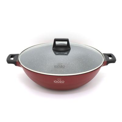 China Sustainable Hot Selling Household Eco - Friendly Wok Or Die Casting Aluminum Round Wok for sale