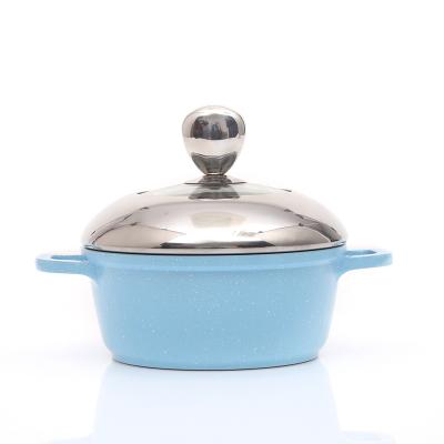 China China Sustainable Supplier Die Casting Aluminum Casserole With Semi Glass Lid for sale