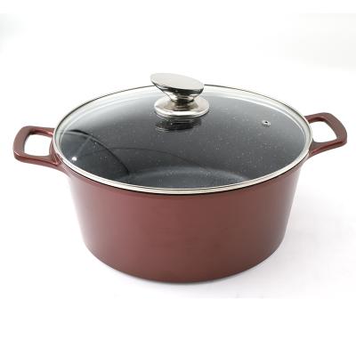 China Sustainable home daily cooking cheap and factory sale die casting aluminum cookware pot for sale