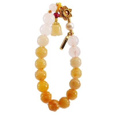 China The Other Burmese Bead Emerald Jade Stone Drop Flower Bracelet Professional Supply for sale