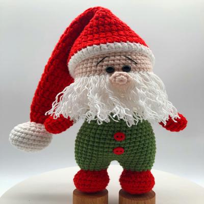 China 2022 6 Inch Best Selling Durable And Environmentally Friendly Handwoven Handmade Knitted Custom Santa Claus Toy Santa Claus Doll ODM/OEM Christmas Decoration for sale