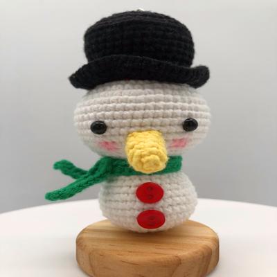 China China 3-20 Inch DIY Handmade Crochet Woolen Yarn Material Hot Sale Knitted Christmas Doll Snowman OEM Custom Handmade Christmas Decoration for sale