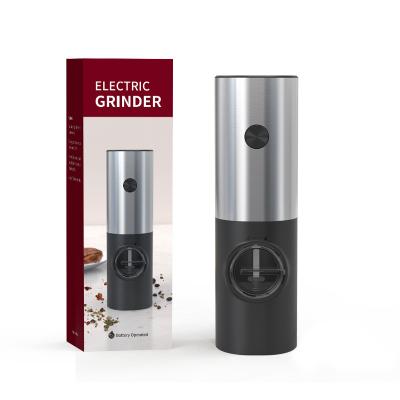 China New Designed Hot Selling Viable Stainless Steel Pepper Grinder Easy Use Electric Pepper Mill for sale