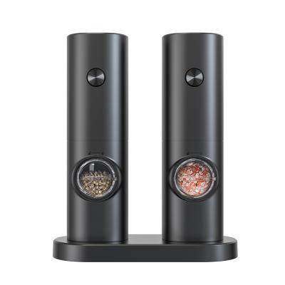 China 2 Pcs Sustainable Packing Set Noble Electric Pepper Mill Salt And Pepper Grinder With Battery Powered for sale