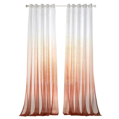 China Blackout factory direct sale gradually contracted pervious change color curtain product household iron ring vertical to light the curtain for sale