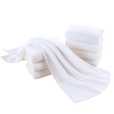 China New Solid Color Velvet Absorbent Towel Coral Striped Safe Non-shedding Bath Towel For Household Children for sale