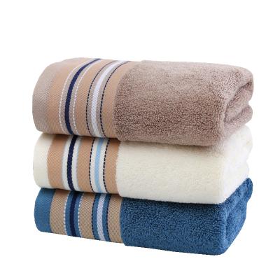 China New water-absorbent cotton towel child-safe simple household thickened bath face towel soft and comfortable towel for sale