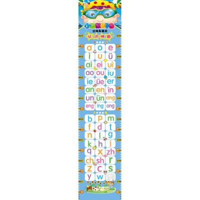 China 3D Embossed Educational Russian Language Growth Wall Chart For Kids Education Cartoon Fruits for sale