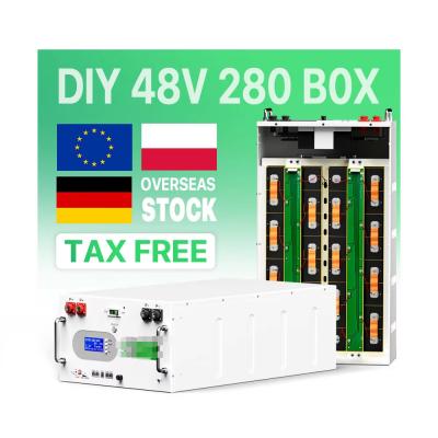 Китай 48В 51.2В 280Ah 300Ah DIY Kits Батарейный корпус Сборка 200A BMS Активная эквализационная батарея LiFePO4 Литий фосфатная батарея продается