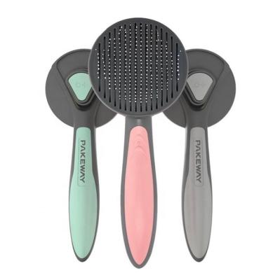 China Viable Wholesale Self Cleaning Brush Rejection Massage Comb Fashion Cat Brush Slicker Brush Cat Dog Pet Dryer Grooming Bath Massager for sale