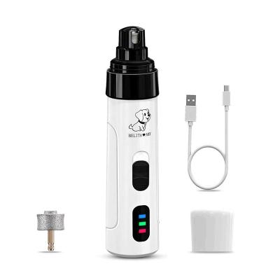 China Wholesale Viable Low Noise Portable Rechargeable Painless 2-Speed ​​Paw Polisher Grooming Electric Dog Nail Trimmer Grinder for sale