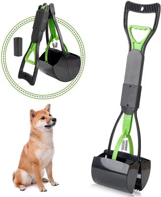 China Viable Unbreakable Long Handle High Strength Material And Durable Foldable Spring Travel Pet Pooper Scooper For Dog for sale