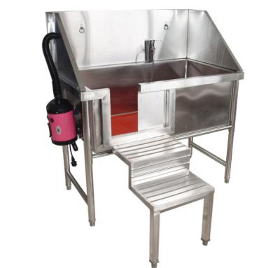 China Dogs Wholesale Custom Size Dog Wash Stations With Ramp Faucet High Quality Stainless Steel Dog Grooming Tub for sale