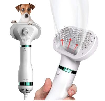 China Customized Sustainable Low Noise Logo 3 Heat Settings One-Button Hair Removal Pet Hair Dryer With Slicker Brush Dog Blow Dryer for sale