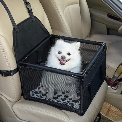 China Dogs Portable Luxury Dog Booster Car Seat For Small Medium Dogs With Seat Belt Dog Carrier Safety Stable for sale