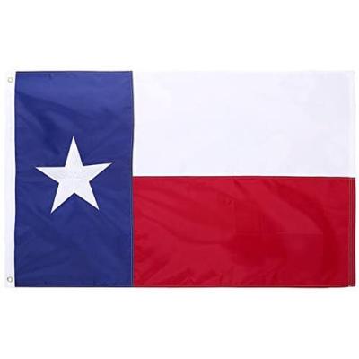 China Texas State Flag FLYING 3x5 ft Customized Embroidered National Promotion Country Flag for sale