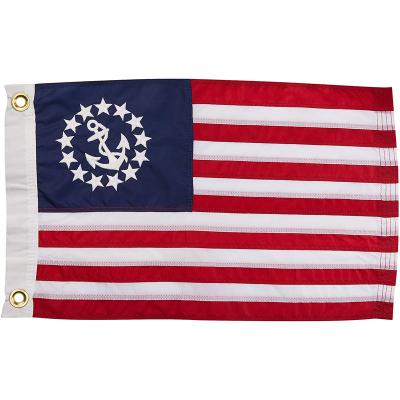 China High Quality Heavy Polyester US American Flags Boat FLYING Nylon Embroidered Flag for sale