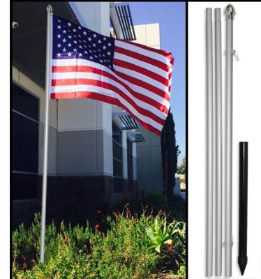 China 10ft Outdoor Hanging Aluminum Flagpole with PlasticBase for sale