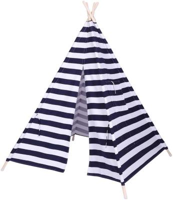 China Trigone/V-Type Ground Nail White and Black Indoor Outdoor Indian Teepee Tent Children Baby Kids Baby Dollhouse Toy Tents Indian Teepee Tents for sale