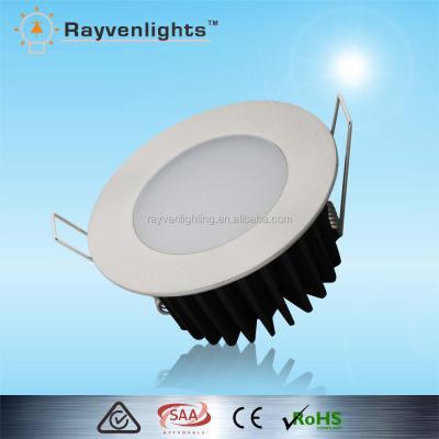 China Aluminum 3 years warranty sticker label chrome frame smd led downlight 75mm cut out led downlights dimmable for sale