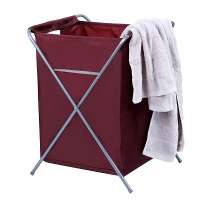 China Household Contemporary X-structure Bathroom Laundry Hamper Foldable Waterproof Storage Basket for sale