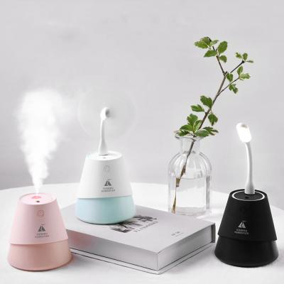 China Car Humidifier 2 in 1 Electric USB Ice Mountain Air Ultrasonic Humidifiers with Fan Light for sale