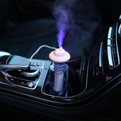 China Usb Portable Unlimited Capacity H2O Car Humidifier Cute Mini Air Humidifier UFO Style for sale