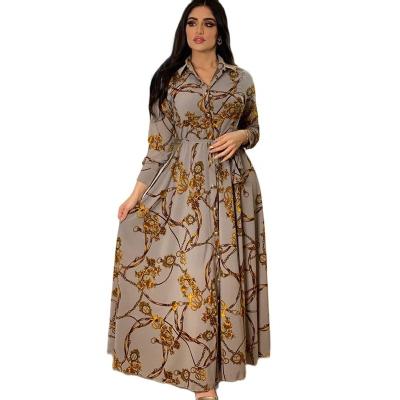 China Summer Breathable Plus Size Fashion Dress Elegant French Southeast Asia Fried Street Retro Muslim Dress for sale