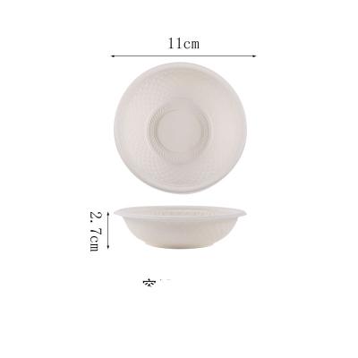 China Microwavable Promotional Biodegradable Disposable 150ml Microwave Heating Bowl With Lid for sale