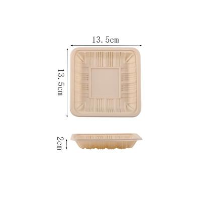 China BPA FREE High Quality Hot Selling Custom Biodegradable White Rectangular Disposable Tray 5 Inch Meat Fruit Bread Loaf Tray for sale