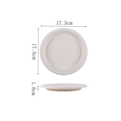 China New BPA Free Disposable Wholesale Disposable Dinner Plate Seven-Inch Factory Price Environmental Friendly Round Dish Round Dish for sale