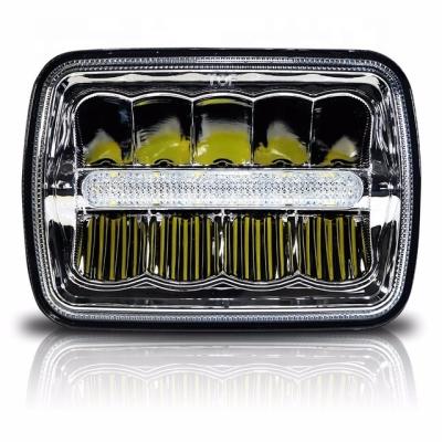 China Univeral Automobiles 5x7 Inch 45W Sealed Beam LED Headlight High Low Beam 6000K 12V 24V For JK Off-Road Truck for sale