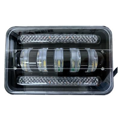 China Bestselling 50W 4X6 Inch LED Work Light High Low Led Square Headlight With DRL Headlight For Jeep for sale